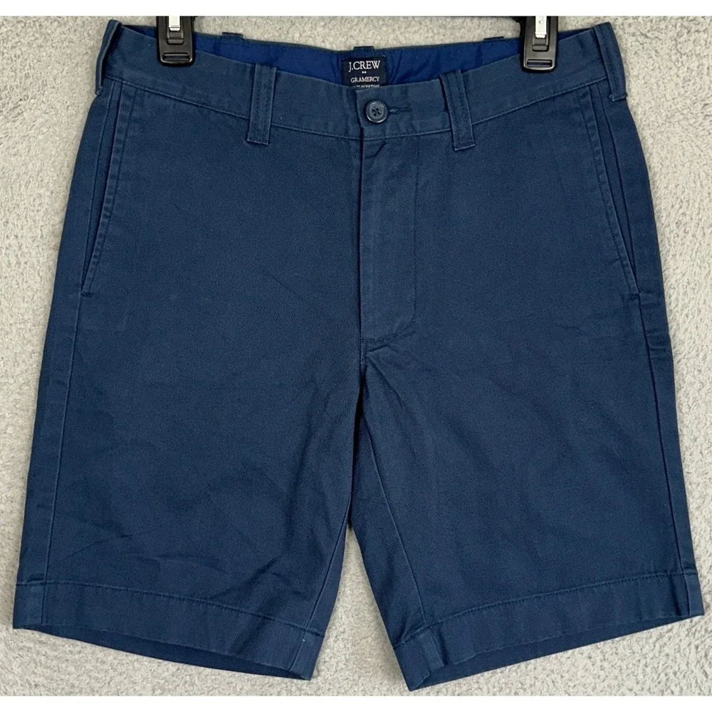NEW J Crew Gramercy Shorts Mens 29 Navy Blue Chino Flat Front Casual Outdoor